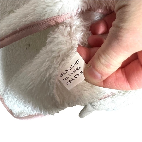 Boutique Pink White Fuzzy Teddy Bear Sherpa Pull On Sweatshirt Sweater Size S - Picture 8 of 15